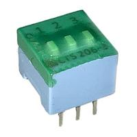CTS Electronic Components 206-3ST ສະຫນັບ DIP SPST 3 ສ່ວນສະຫນັບ