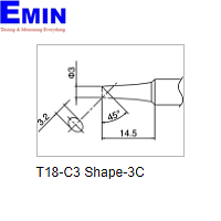 Tip hàn HAKKO T18-C3