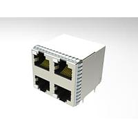 Bộ lắp ráp STK mô-đun, 8 vị trí, 2x2 chắn, CAT5E, có đèn LED AMP Connectors - TE Connectivity 2295251-1