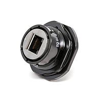 Đai ốc khóa chọn trường RJ tròn mã tiếp nhận ARJ45 đen Amphenol Socapex RJF7HA1B