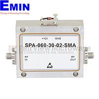 Fairview  SPA-060-30-02-SMA 2 GHz to 6 GHz, Medium Power Broadband Amplifier with 2 Watt, 32 dB Gain and SMA