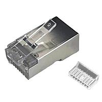 Đầu nối 8P8C Cat6 có khiên bảo vệ Mod plug, mạ 50u" MH Connectors MHRJC6R111N