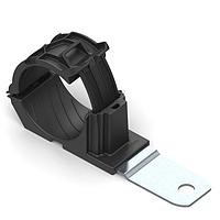 HellermannTyton 151-01505 Ratchet Clamp Ratchet P-Clamp, 1.38 - 2.01" Bundle Dia, 180 Med, 0.51" Hole Dia, PA66HIRHSUV/ST/ZN, Black, 140/ctn