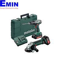Bộ máy mài + máy khoan bắt vít không dây METABO COMBO SET 2.4.3 18 V (BS18+W18)