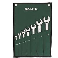 Sata 09-071 7 PCS 메트릭 더블 오픈 엔드 렌치 세트