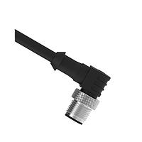 Banner Engineering MQDMC-530RA Sensor Cables / Actuator Cables Cordset: Single Ended M12; 5-pin Right-Angle Male; 9 m (29.53 ft) 5x22 Black PVC Jacket; Nickel-Plated Brass Coupling Nut