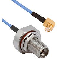 Amphenol SV Microwave FRSMP-047-FB292-120 RF Cable Assemblies SMP R/A F 2.92mm BKHD F 12"Cable