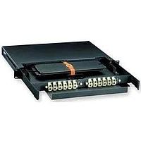 Đầu nối mô-đun / Đầu nối Ethernet Hộp nối và ghép cáp tủ, chứa 2 bảng đầu nối, 2 khay ghép cáp 2R/2S hoặc 1 khay ghép cáp 4R/4S. Corning CCS-01U