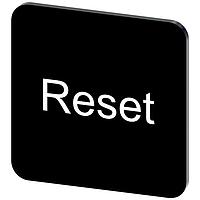SIEMENS 3SU19000AF160DU0 Labeling Plate, Reset INSCR. LABEL, BLACK 22 X 22MM, RESET