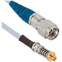 Amphenol SV Microwave 7032-10173-0240 RF Cable Assemblies SMPM F VITA 67.3 to 2.92mm M 24" Low Loss Strain Relief Cable Assembly