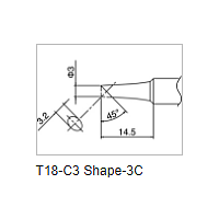 Tip hàn HAKKO T18-C3