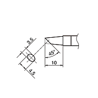 Típ hàn HAKKO T39-BC3545 (Shape-BC hor: 3.5mm vrt: 4.5mm)