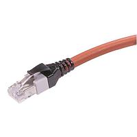 Cáp vá công nghiệp Cat 5 RJ RJ45 DualBoot, loại C trailing 2x2xAWG22/7, Cat5 PUR đỏ, 3.0m HARTING 09486868007030