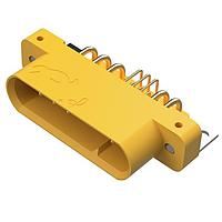 Đầu nối hỗn hợp mật độ cao, 10 chân cỡ 16 và 9 chân cỡ 22, Chân cắm (Đực), Hàn góc phải Amphenol Positronic GFSH109M4B