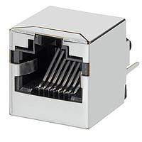 Jack Nam Châm MagJack 10/100BaseT, 1X1, Không LED, Dọc RoHS Bel Magnetic Solutions SI-16003-F
