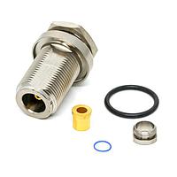 Radiall R163337001 RF Adapters - In Series N 18 / STRAIGHT BULKHEAD JACK PANEL SEAL REAR MOUNT SOLDER TYPE - CABLE .141