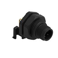 Phích cắm WRCIRC M12 Vít Mã hóa A Bảng mạch PCB Nhựa Góc phải với Đai ốc bảng M16 Đầu nối đực, cực tính 4 Wurth Elektronik 643230100404