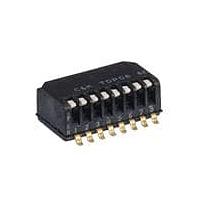 C&K TDP04H0SBD1R DIPスイッチ 4ポジション 拡張型 ACTR NO トップテープ、表面実装