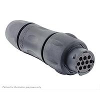 Ổ cắm Ổ cắm nối dây, với vỏ bảo vệ đầu cáp, cho 10 tiếp điểm cái, IP68/69K, khóa X Eaton Souriau-Sunbank UTSX1JC1210SX