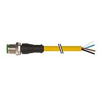 Đầu nối M12 đực 0 kèm cáp, TPE 4x22AWG vàng UL/CSA, ITC/PLTC 5m Murrelektronik 7700-12021-U040500