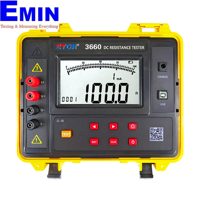 ETCR3620 Milliohmmetro portatile Tester di resistenza DC a