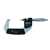 Mitutoyo 342-251-30 LCD Point Micrometer, Ratchet Stop, 0-25mm Range, 0.001mm Graduation, +/-0.002mm Accuracy