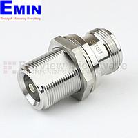 Fairview Microwave SM4407 Bulkhead 4.1/9.5 Mini DIN Female to 4.1/9.5 Mini DIN Female Adapter (6 Ghz)