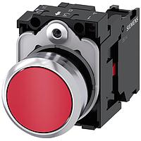 Nút nhấn PUSHBUTTON, MOM, ĐỎ, PHẲNG SIEMENS 3SU11500AB201CA0