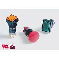 E-Switch D16OAT12JREDRED 標準スイッチ プッシュボタンスイッチ DPDT 8A 125V