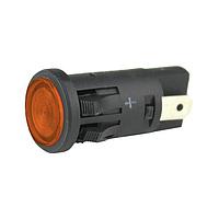 Đèn báo 0.5 inch phẳng 28VDC cắm phích màu hổ phách VCC P84-A28H-CA