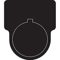 Nhãn Bọt Tên Mác, Nhãn Nút 1.8" x 1.8" Với Lỗ 1.8", PET, Màu Đen, 500/cuộn HellermannTyton 596-00403