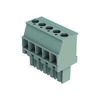 Khối Kết Nối Cắm Được har-flexicon, 5 chân cái, dọc, có đầu nối vít - 30-14AWG, 10Amps, bước chân 3.81mm HARTING 14310515401000