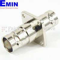 Fairview Microwave  SM3413 4 Hole Flange BNC Female to BNC Female Adapter (4 Ghz)