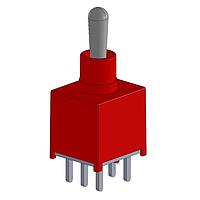 Mountain Switch 108-2AD3T2226-EVX トグルスイッチ DPDT ON-OFF-ON PC