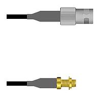 Amphenol Custom Cable Q-0902Y0008024i RFケーブルアセンブリ BNC-SJ/SMA-SJB RG58 24I