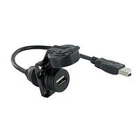 Amphenol Socapex USBAPSCC2203A USB 2.0 USBA Fld SQFlg SC Cp USBA 0.3M Crdset