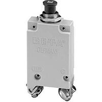 E-T-A Circuit Breakers 413-K34-LN2-90A サーマル単極高性能サーマルサーキットブレーカー、テーズフリー、トリップフリー、スナップアクション機構およびプッシュ/プルオン/オフ手動作動（MタイプTO CBE EN 60934準拠）。プッシュボタンのインジケーターバンドはトリップ/オフ位置を明確に表示します。