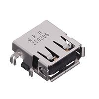 Đầu nối USB Loại A USB2.0 A dạng ổ cắm, góc phải, kiểu chìm ngược. Amphenol Commercial Products GSB12J21C1EU