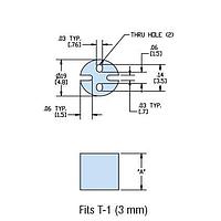 Phụ Kiện Gắn LED HLEDS2-04 PVC ĐEN PVC/NYL Khoảng Cách LED Heyco 11019