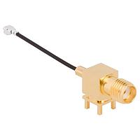 Amphenol RF 095-902-492-100 RF Cable Assemblies SMA R/A PCB Jk toAMC Plg 1.13mm Cbl 100m