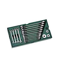 SATA 09908/09925 19PC. DOUBLE RATCHETING COMBINATION WRENCH SET (METRIC)