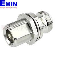 Fairview Microwave SM4457 Bulkhead 4.1/9.5 Mini DIN Female to 4.1/9.5 Mini DIN Female Adapter (6 Ghz,  IP67 UnMated)
