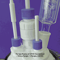 SciLab SL.Rea4020 PTFEリアクター蓋、DN200、6スクリューソケット、2x34/-、3x24/-＆45/-