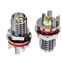 Đầu nối RP-SMA, gắn PCB, BHJck, đầu ra cuối, có vòng O-ring 6GHz, IP67, độ dày PCB 0.8mm GCT (Global Connector Technology) RFPC-SMA32-FN-095-A