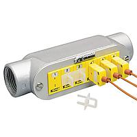 OMEGA RJPCB-6-KI-F Conduit Box Assemblies with Thermocouple and RTD Connectors (K, IEC, Standard Female Thermocouple Connector)