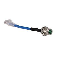 Cat 6a, Cat 6 M12 X-Code Đầu Nữ sang Đầu Cắm RJ45 Bộ Cáp Cat6 4 inch Stewart Connector BM-MFAR040N