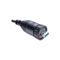 Cáp USB / Cáp IEEE 1394 USB, Loại A 3.2 Gen1, Nhựa, 1A, Đầu nối cái, Thẳng, Khóa 2 điểm, Đúc quá, Chiều dài 2000mm, IP67 Amphenol LTW UA-30AFMM-LL7B02