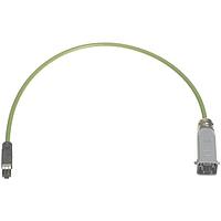 HARTING 09457000052 Cat 5 Han 3A Metal RJ45 to RJ45 Cable Assembly, Cat5 cable type C trailing 2x2xAWG22/7, PUR green, 15m