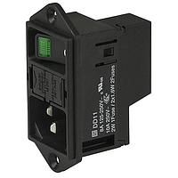 Schurter DD11.0113.1110 Inlets Red illumination QC 10A No Drawer