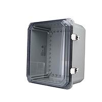 Vỏ bảo vệ trong suốt có bản lề đạt chuẩn NEMA/IP IP68 N6P bằng PC với chiều cao bảng điều chỉnh (13.2 x 11.2 x 7.7) Bud Industries DPH-28714-C